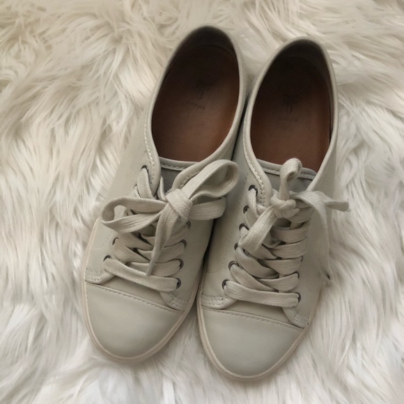 Frye Mindy Low Lace Leather Sneakers Size 6 - Picture 1 of 6